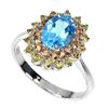 Image 2 : Natural Swiss Topaz  & Sapphire  Ring