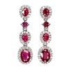 Image 1 : Natural Stunning Red Ruby Earrings