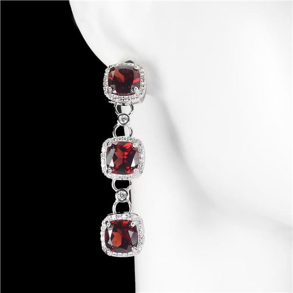 Natural Mozambique Garnet Earrings