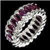 Image 1 : Natural Rhodolite Garnet & Sapphire Ring