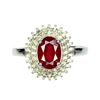 Image 1 : Natural  Pigeon Blood Red Ruby and Sapphire Ring