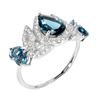 Image 2 : Natural London Blue Topaz Ring