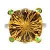 Image 1 : Natural Handcraft Cushion Citrine 13.23 Cts  Ring