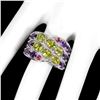 Image 1 : Natural Tourmaline Amethyst Citrine Ring