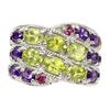 Image 2 : Natural Tourmaline Amethyst Citrine Ring