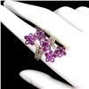 Image 1 : Natural Rhodolite Garnet Sapphire Ring