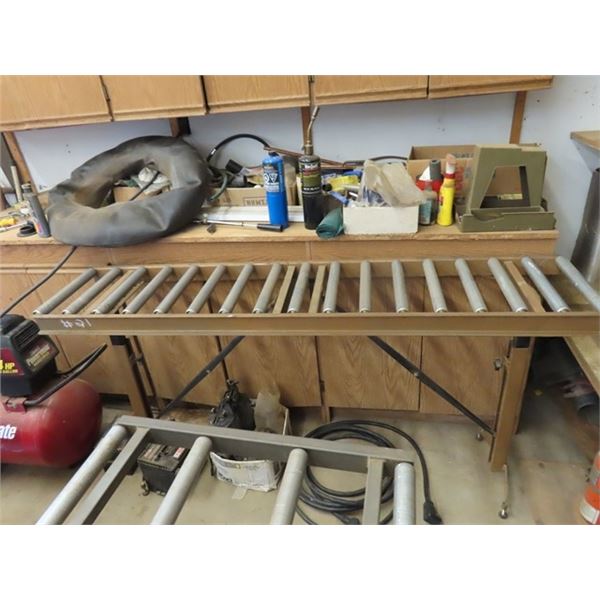 Roller Conveyer 66'' L x 12'' W x Adjustable Height 