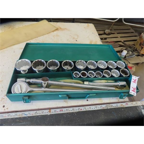 3/4'' Drive Socket Set, Ratchet, Strong Bar