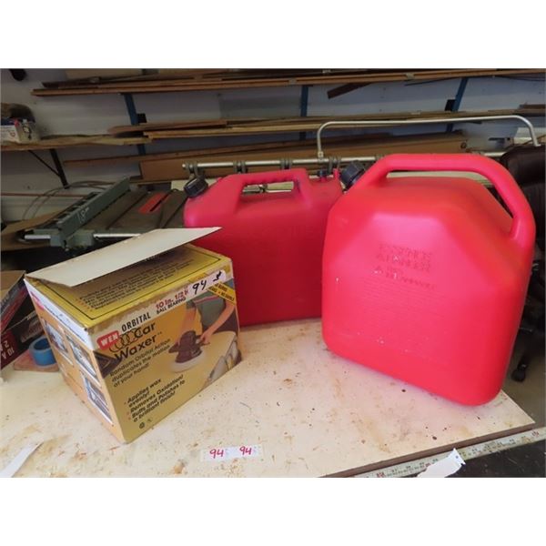 Power Orbital Polisher, 2 Gas Cans 