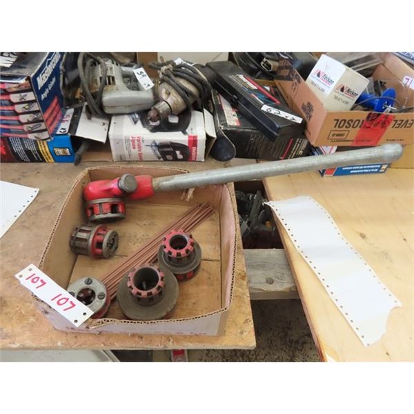 Ridgid Pipe Threader with 5 Threaders