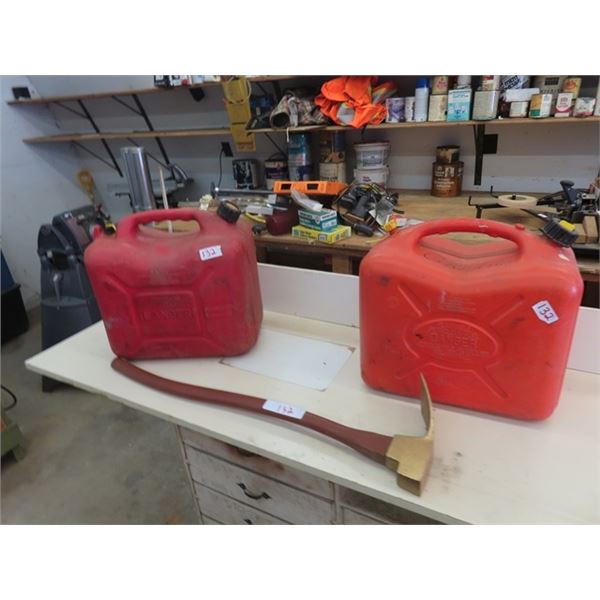 2 Gas Cans, Axe