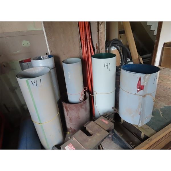 Flat Sheet Metal Rolled Up 20-44'' Wide