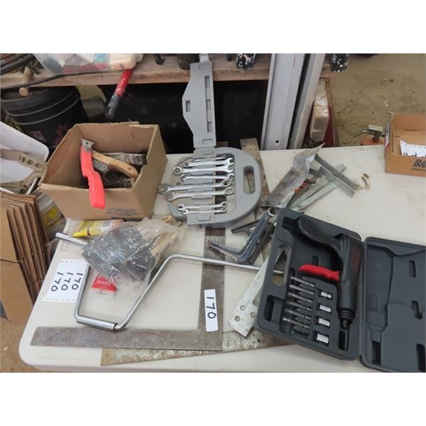 Squares, Wrenches, Wire Brushes, Screw Extractor