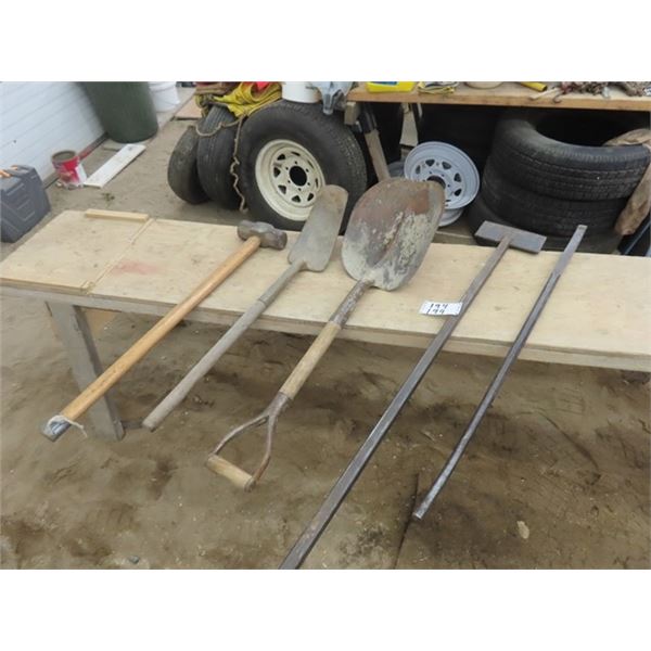 Sledge Hammer, Shovel, Scraper