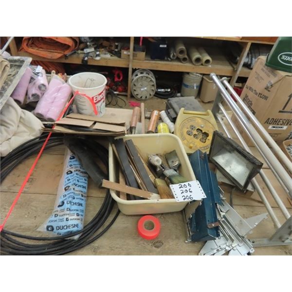 Retracting Extension Cord, Paint Brushes, Roll of 