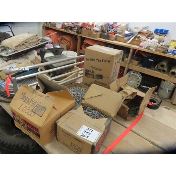 Nails 1/4' '+  2 1/2'' + 4'' , Case of Adhesive 