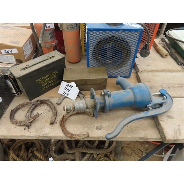 4 Horse Shoes, Military Ammo Boxes