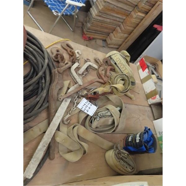 3 Load Binders, Ratchet Straps 