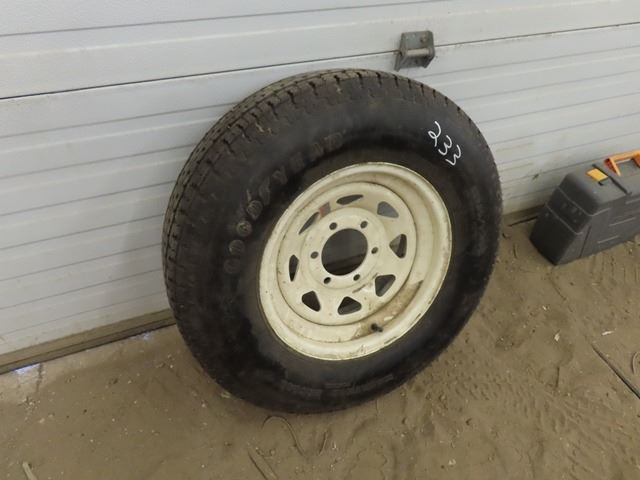 Good Year Tire ST 225/75 R15 with 6 Hole Rim - McSherry Auction Service ...