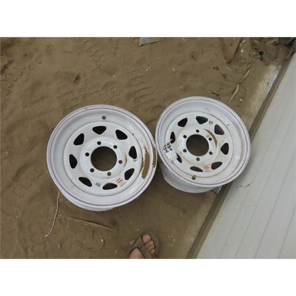 (2) 6 Hole 15'' Rims - Never Used 