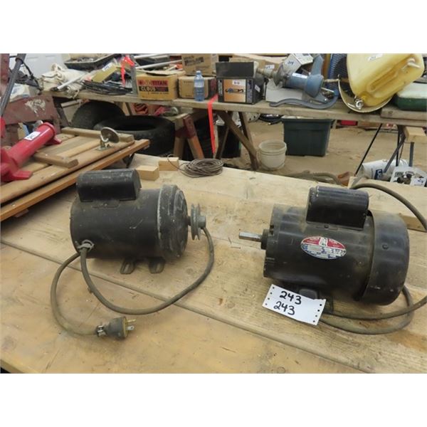 GE 3/4 HP Electric Motor, Franklin 1/2 HP 