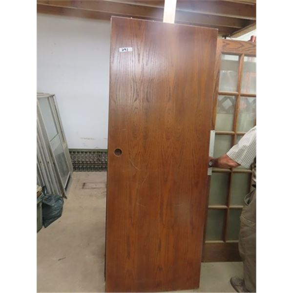 (8) 30'' x 80'' Solid Oak Doors 