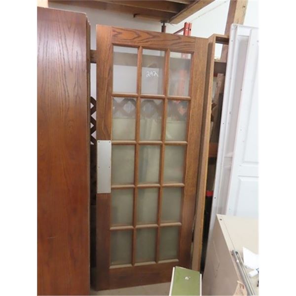 (2) 32'' x 80'' Oak French Doors 