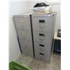 Image 1 : 2 Metal 4 Drawer Filing Cabinets 