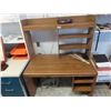Image 1 : Particle Board Desk with Hutch