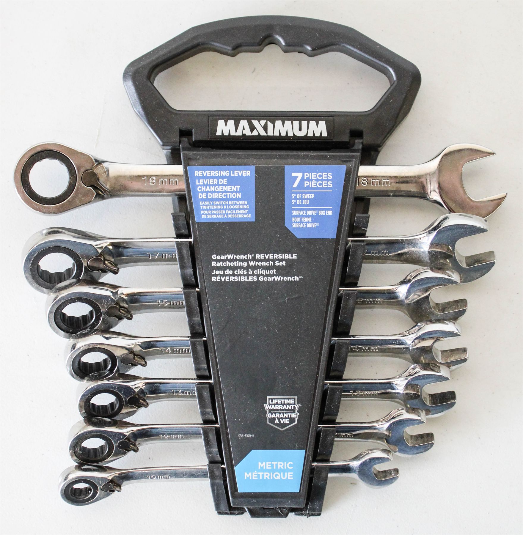 7 PCS MAXIMUM GEARWRENCH RATCHETING WRENCH SET