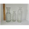 Image 1 : LOT OF 3 GLASS MILK JUGS