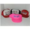 Image 1 : LOT OF 4 COLLECTIBLE TRUCK HATS (ONE HAS BRAIDED ROPE)