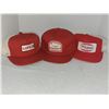 Image 1 : LOT OF 3 COLLECTIBLE RED/WHITE TRUCKER HATS