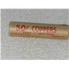 Image 1 : OBW BANK WRAPPED ROLL OF 1964 COPPER PENNIES