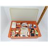 Image 1 : VINTAGE TUPPERWARE SEWING KIT WITH NOTIONS