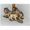 Image 1 : LOT OF 3 LION STATUES