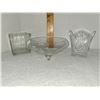 Image 1 : LOT OF 3 CANDLE HOLDERS AND FRESH FLOWER DISH