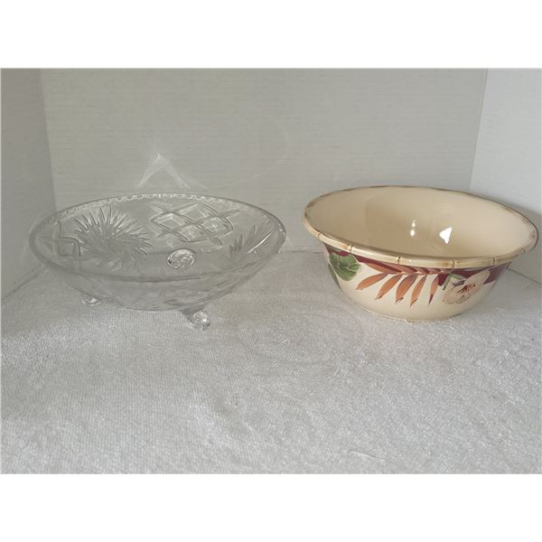 LOT OF 2 SERVING BOWLS
