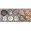 Image 1 : LOT OF 10 CANADA SILVER DOLLARS