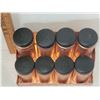 Image 2 : VINTAGE TIN COPPER SPICE RACK AND CONTAINERS