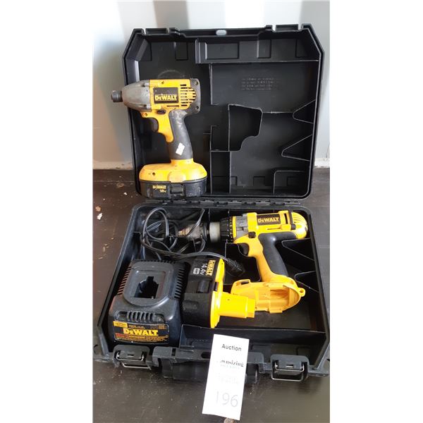 DeWalt Impact Driver & Drill Set Cat B