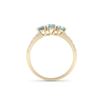 Image 3 : 14KT Yellow Gold 1.28ctw Blue Diamond Ring