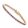 Image 1 : Plated 18KT Yellow Gold 4.35ctw Amethyst Bracelet
