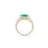 Image 3 : 14KT Yellow Gold 1.50ct Emerald and Diamond Ring