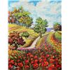 Image 1 : Mark Braver Poppy Landscape Hand Signed Limited Edition Serigraph