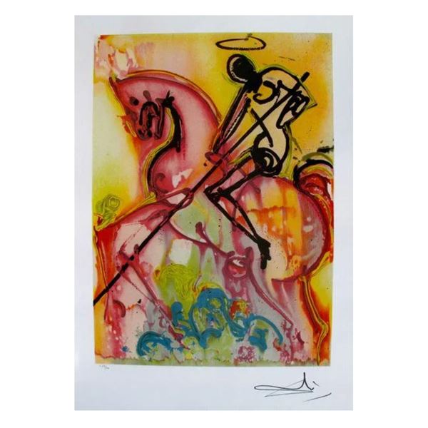 St George and the Dragon Dali Lithograph