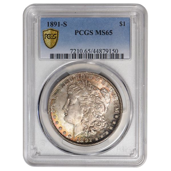 1891-S $1 Morgan Silver Dollar PCGS MS65