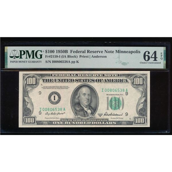 1950B $100 Minneapolis FRN PMG 64EPQ