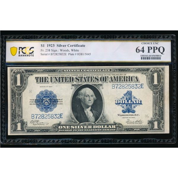 1923 $1 Silver Certificate PCGS 64PPQ