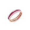 Image 1 : 14KT Rose Gold 0.55ctw Ruby and Diamond Ring